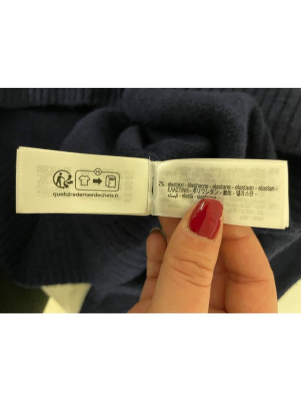 Zara Womens Sweater Large Knitwear Navy Blue Long Sleeve Pullover 2142/162 NWT - Picture 11 of 14